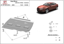 Stahl Unterfahrschutz für Getriebe Seat Exeo - Schaltgetriebe (2008-2013)