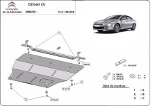 Stahl Unterfahrschutz für Motor citroen C5 (2008-2019)