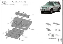 Stalowa Osłona pod silnik Toyota Land Cruiser J90 / J95 (1995-2002) EAN