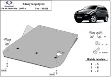 Stahl Unterfahrschutz für Getriebe SsangYong Kyron (2005-2014)