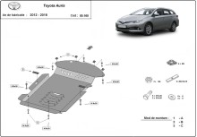 Stahl Unterfahrschutz für Katalysator Toyota Auris (2012-2018)