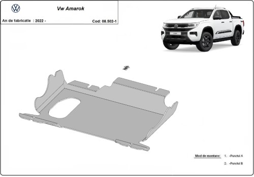 Stahl Unterfahrschutz für Motor Volkswagen Amarok (2022-2026)