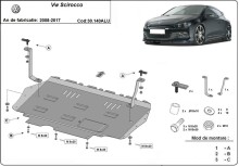 Aluminium Unterfahrschutz für Motor Volkswagen Scirocco (2008-2017)