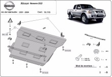 Stahl Unterfahrschutz für Motor, Kühler Nissan Navara D22 (1997-2004)