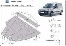 Stahl Unterfahrschutz für Motor Peugeot Partner (1996-2008)