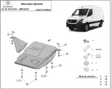 Aluminium Unterfahrschutz für Motor Mercedes Sprinter (2006-2018)