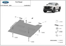 Stahl Unterfahrschutz für Verteilergetriebe Ford Ranger (2023-2026)