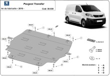 Stahl Unterfahrschutz für Motor Peugeot Traveller (2016-2026)