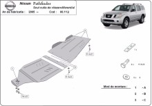 Stahl Unterfahrschutz für Getriebe, Differential Nissan Pathfinder (2005-2015)