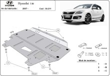 Stahl Unterfahrschutz für Motor Hyundai I30 (2007-2011)