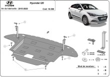 Stahl Unterfahrschutz für Motor Hyundai i20 (2015-2020)