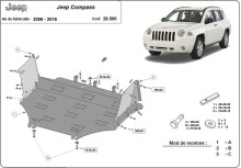 Stahl Unterfahrschutz für Motor Jeep Compass (2006-2016)