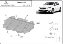 Stahl Unterfahrschutz für Motor Peugeot 308 (2007-2017)