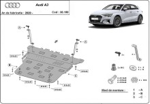 Stahl Unterfahrschutz für Motor Audi A3 (2020-2026)