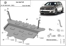 Stahl Unterfahrschutz für Motor, Getriebe VW Golf 7 - Automatikgetriebe (2012-2019)