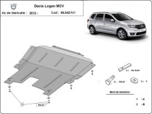 Aluminium Unterfahrschutz für Motor Dacia Logan (2012-2020)