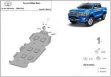 Aluminium Unterfahrschutz für Kraftstofftank Toyota Hilux Revo (2016-2021)