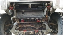 Stahl Unterfahrschutz für Motor, Kühler Mitsubishi Pajero 3 (V60, V70) (1999-2007)
