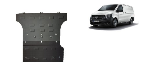 Stahl Unterfahrschutz für Motor, Getriebe Mercedes Vito W447 - 4X2 (2014-2026)