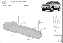 Stahl Unterfahrschutz für Kraftstofftank Toyota Land Cruiser J120 - nur für die 5 Türer Version (2002-2009)