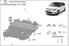 Stahl Unterfahrschutz für Motor Citroen C4 Picasso (2013-2018)