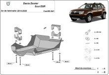 Stahl Unterfahrschutz für AGR-Ventil Dacia Duster (2014-2020)
