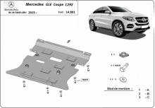 Stahl Unterfahrschutz für Motor Mercedes GLE Coupe C292 (2015-2019)