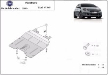 Stahl Unterfahrschutz für Motor, Getriebe Fiat Bravo (2007-2014)