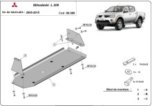 Stahl Unterfahrschutz für Treibstofftank Mitsubishi L 200 (2005-2015)