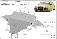 Stahl Unterfahrschutz für Motor Audi A6 mit Seitenklappen (2004-2011)
