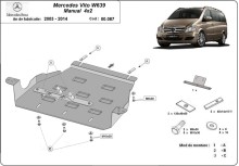 Stahl Unterfahrschutz für Getriebe Mercedes Viano W639 - 2.2 D 4x2 (2003-2014)