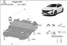 Stahl Unterfahrschutz für Motor Peugeot 308 (2018-2026)