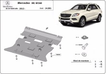 Stahl Unterfahrschutz für Motor Mercedes ML W166 (2011-2019)