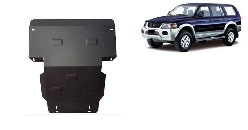 Stahl Unterfahrschutz für Motor, Kühler Mitsubishi Pajero Sport 1 (1998-2007)