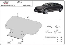 Stahl Unterfahrschutz für Getriebe Audi A7 (2011-2018)