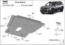 Stahl Unterfahrschutz für Motor Dacia Bigster 4x2 (2025-2026)