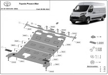 Aluminium Unterfahrschutz für Motor Toyota Proace Max (2024-2026)