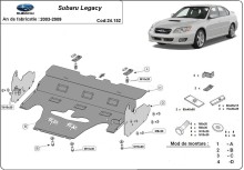Stahl Unterfahrschutz für Motor Subaru Legacy IV (2003-2009)
