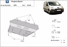 Stahl Unterfahrschutz für Motor, Getriebe Peugeot Expert (2006-2016)