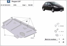 Stahl Unterfahrschutz für Motor Peugeot 207 (2006-2014)