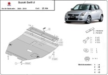 Stahl Unterfahrschutz für Motor Suzuki Swift 2 (2005-2010)