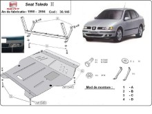 Stahl Unterfahrschutz für Motor Seat Toledo 2 (1998-2004)