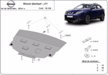 Stahl Unterfahrschutz für Motor der Nissan Qashqai J11 (2013-2021)