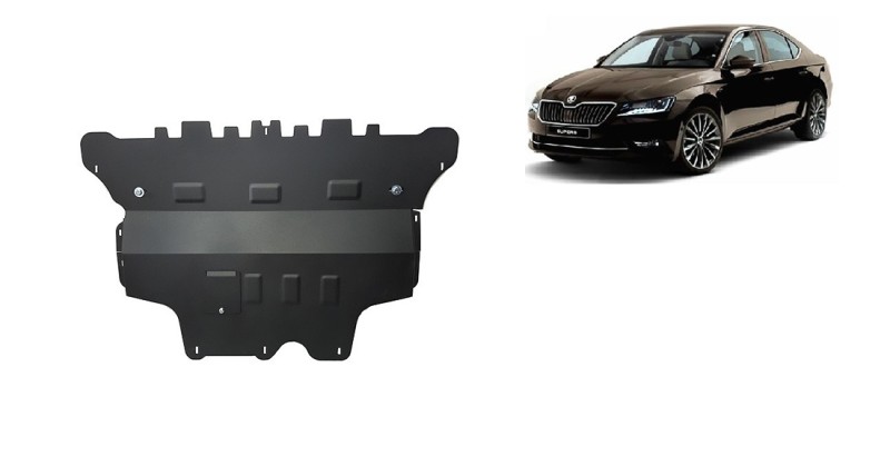 Stahl Unterfahrschutz für Motor Skoda Superb - Schaltgetriebe (2015-2024)