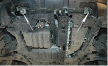 Stahl Unterfahrschutz für Motor, Getriebe Mitsubishi Lancer (2007-2017)