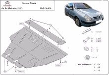 Stahl Unterfahrschutz für Motor, Getriebe Citroen Xsara (1997-2004)