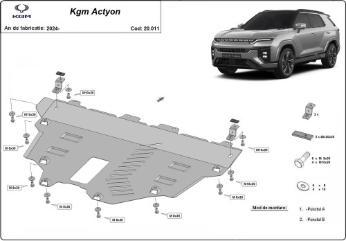 Stahl Unterfahrschutz für Motor KGM Actyon (2024-2026)