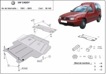 Stalowa Osłona pod silnik Volkswagen Caddy (1991-2003) EAN