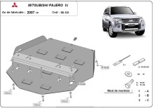 Stahl Unterfahrschutz für Getriebe Mitsubishi Pajero 4 (V80, V90) (2007-2021)