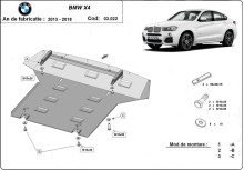 Stahl Unterfahrschutz für Motor BMW X4 (2014-2018)